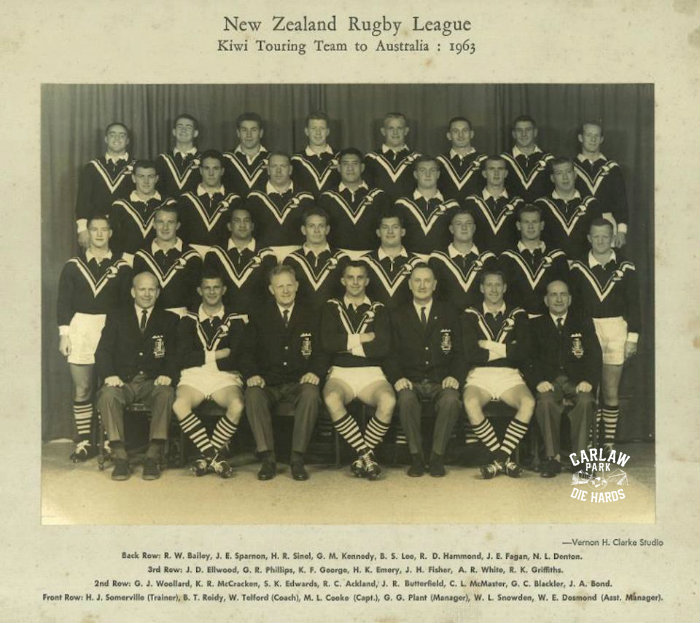 New Zeland Rugby League Kiwis Team 1963 Tour Aus